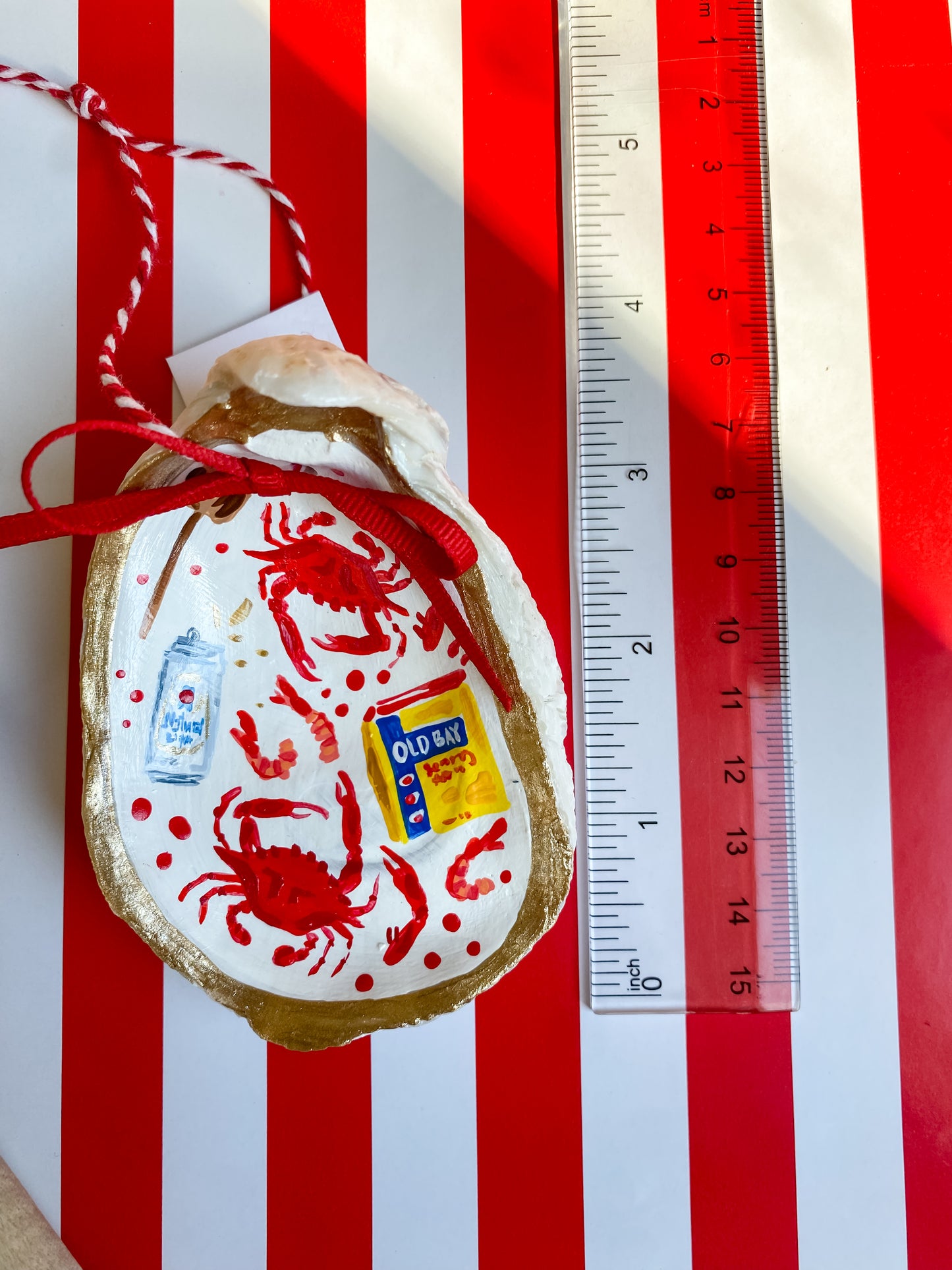 Natty Lite Hand Painted Oyster Shell