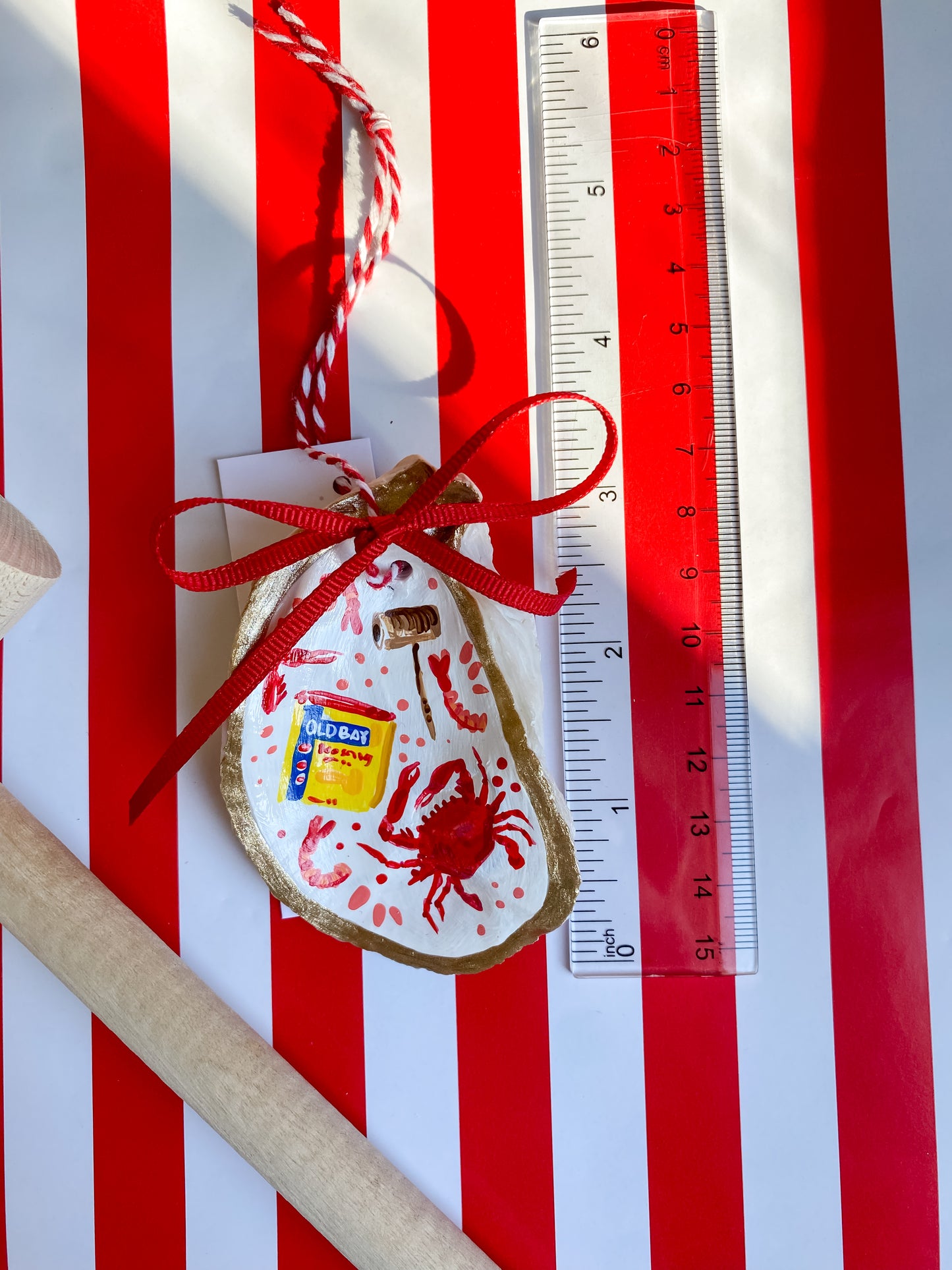 Hand Painted Oyster Shell 4