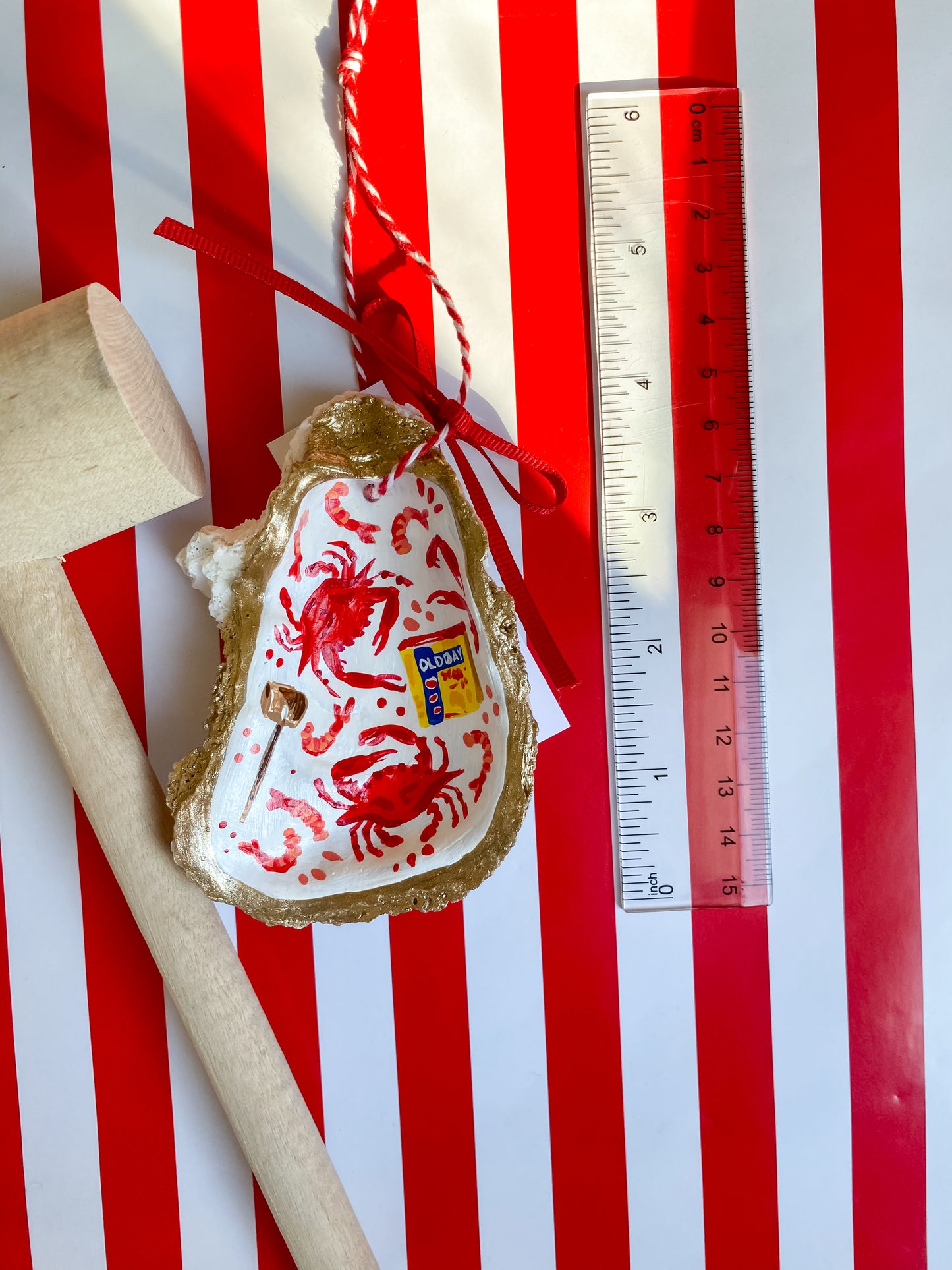 Hand Painted Oyster Shell 8