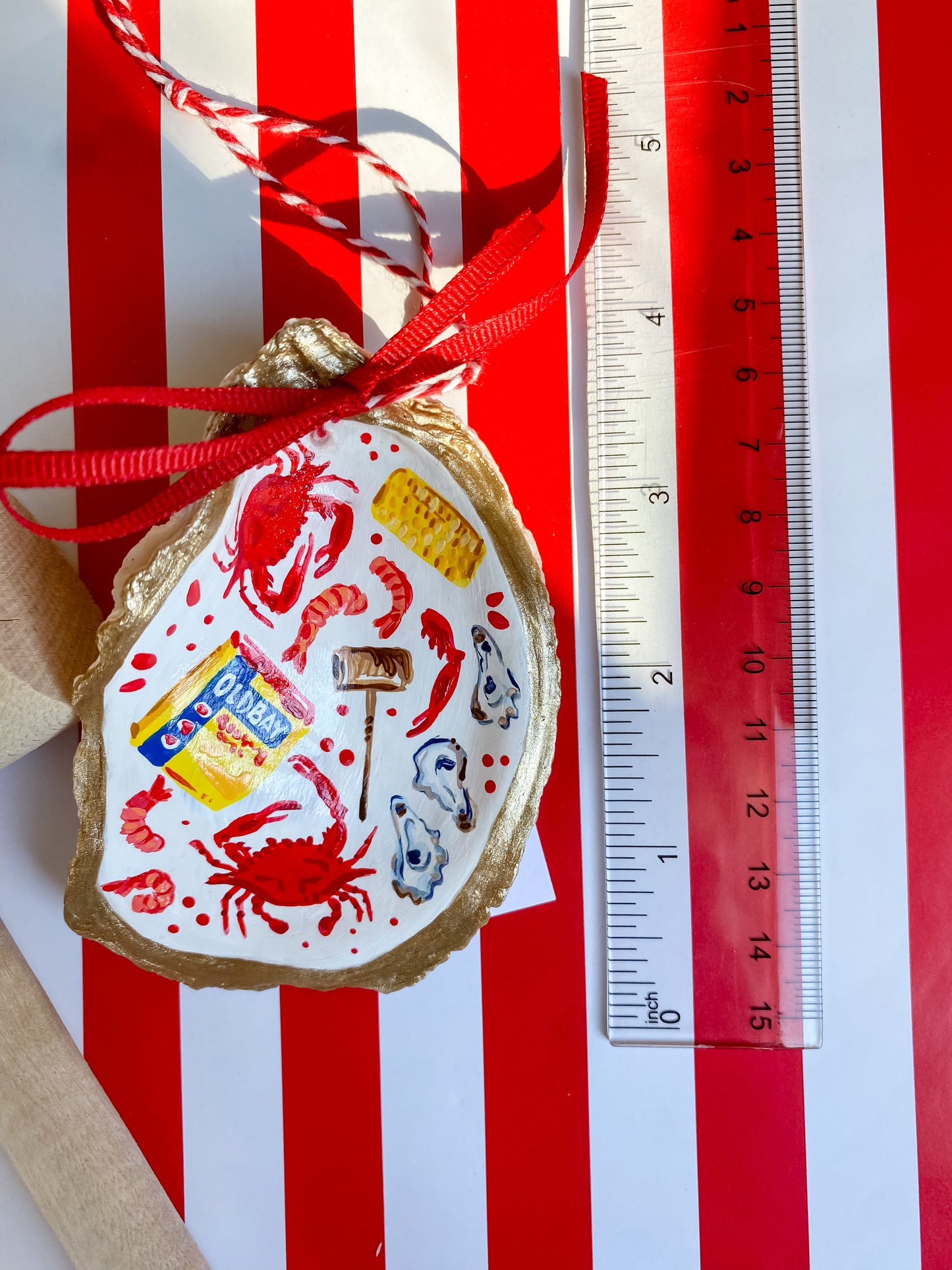 Hand Painted Oyster Shell 9