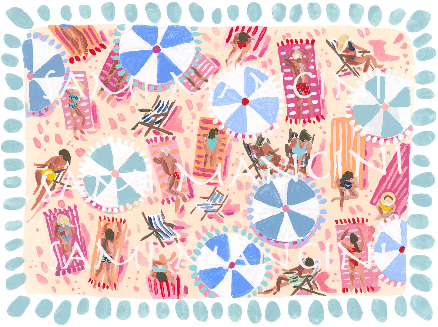 Peach Beach Print