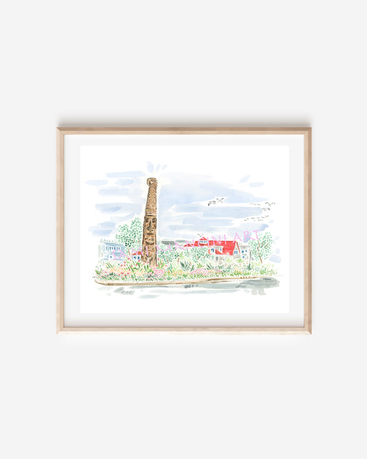 Bethany Beach Totem Print