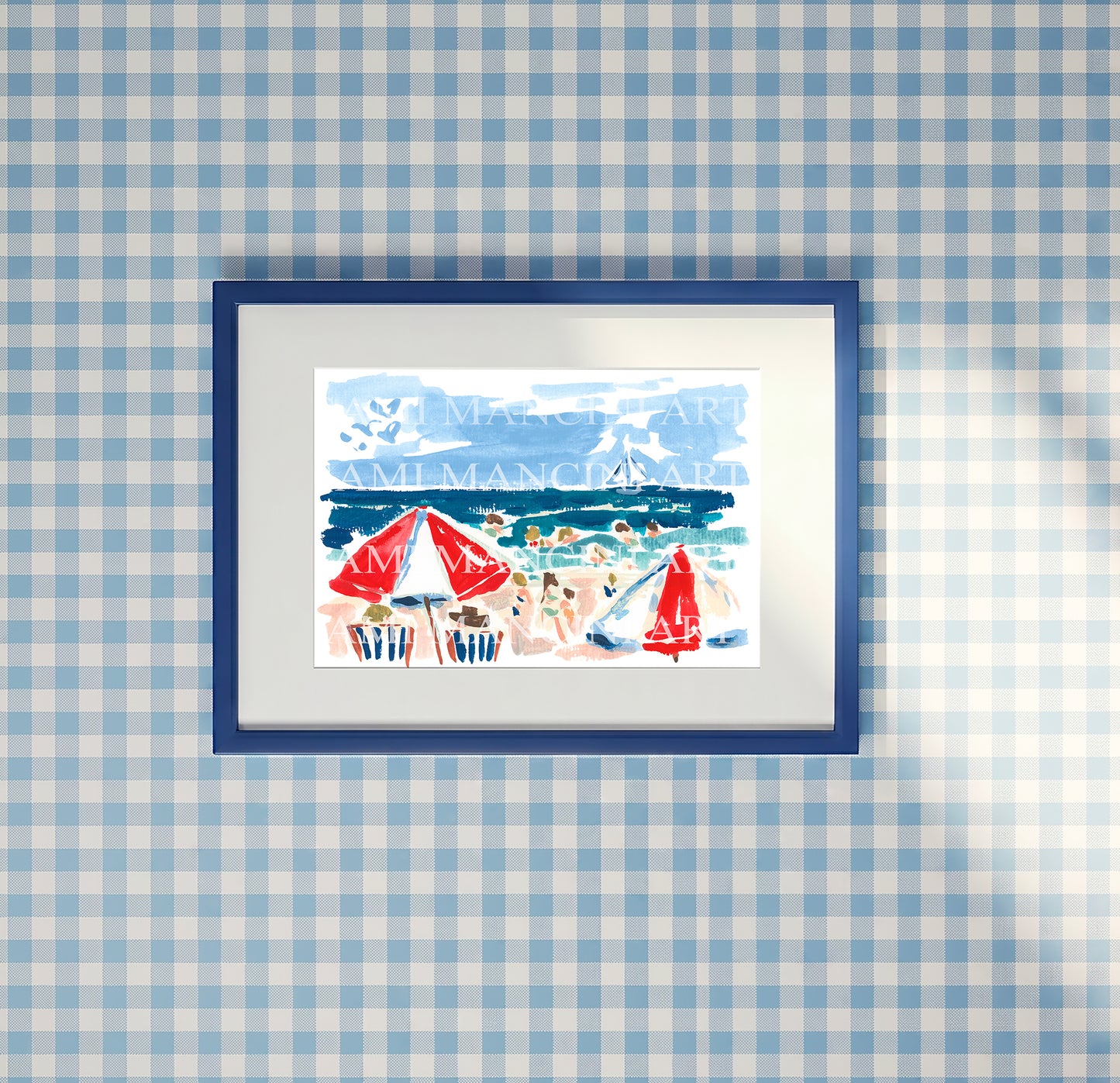 Beach Mode Watercolor Art Print