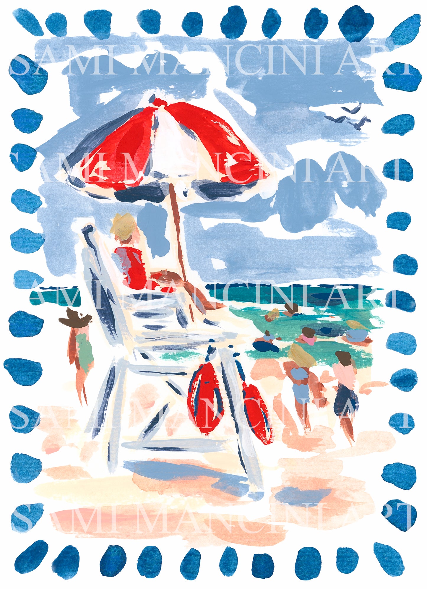 The Shore Watercolor Art Print