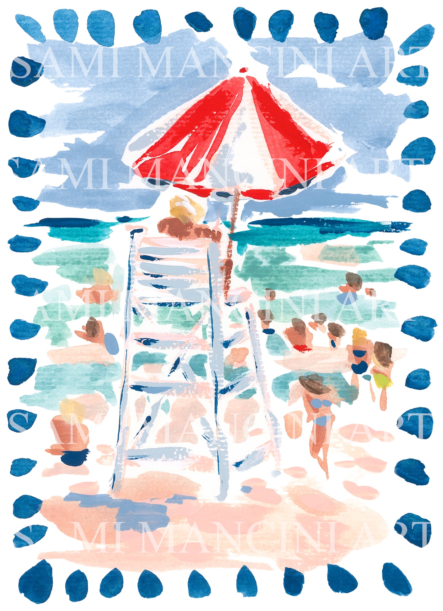 Ocean Breeze Watercolor Art Print
