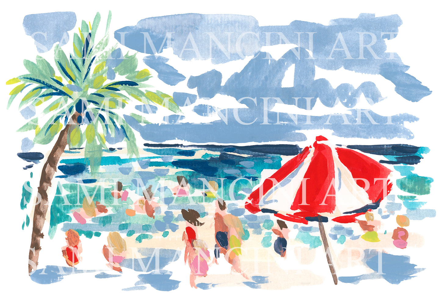 Out Of Office Watercolor Art Print