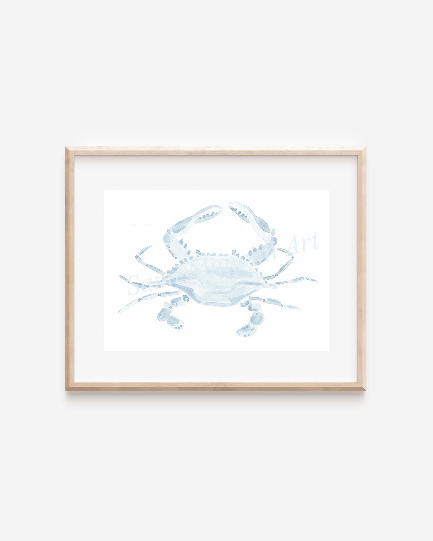 Watercolor Blue Crab Print