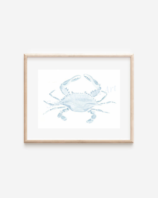 Watercolor Blue Crab Print