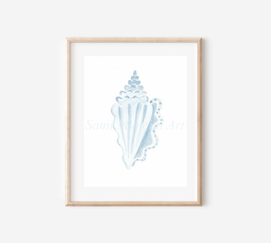 Seashell Watercolor Print