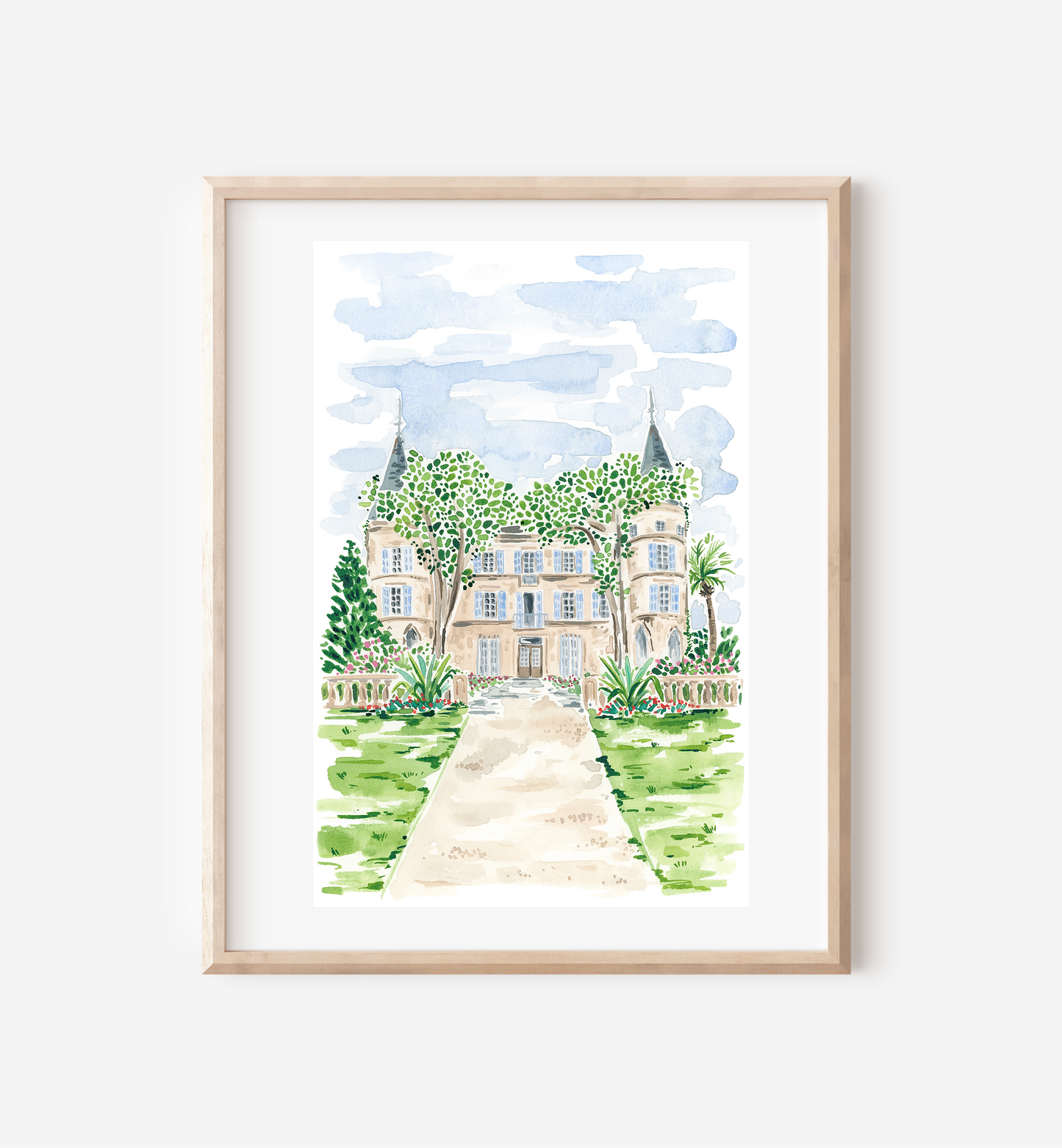Chateau de Robernier wedding venue print