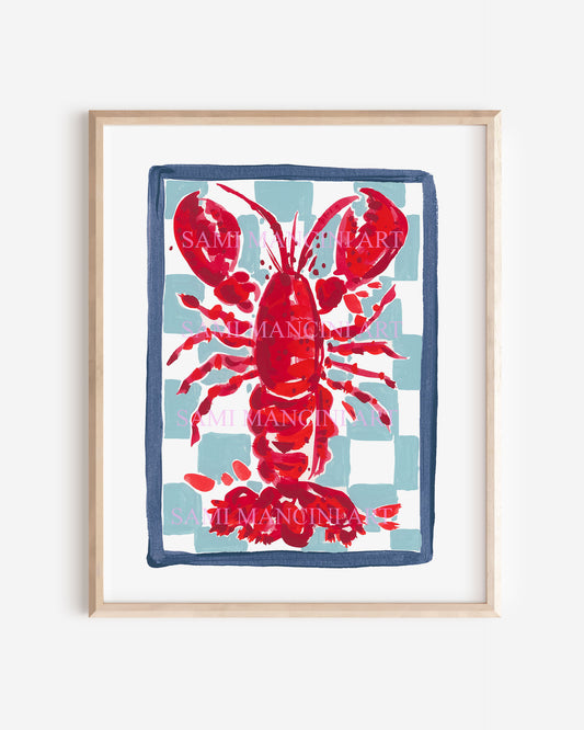 Lobster Watercolor Art Print