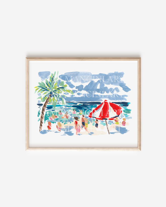 Out Of Office Watercolor Art Print