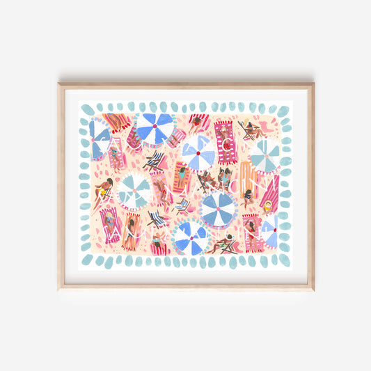 Peach Beach Print