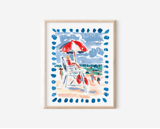 The Shore Watercolor Art Print