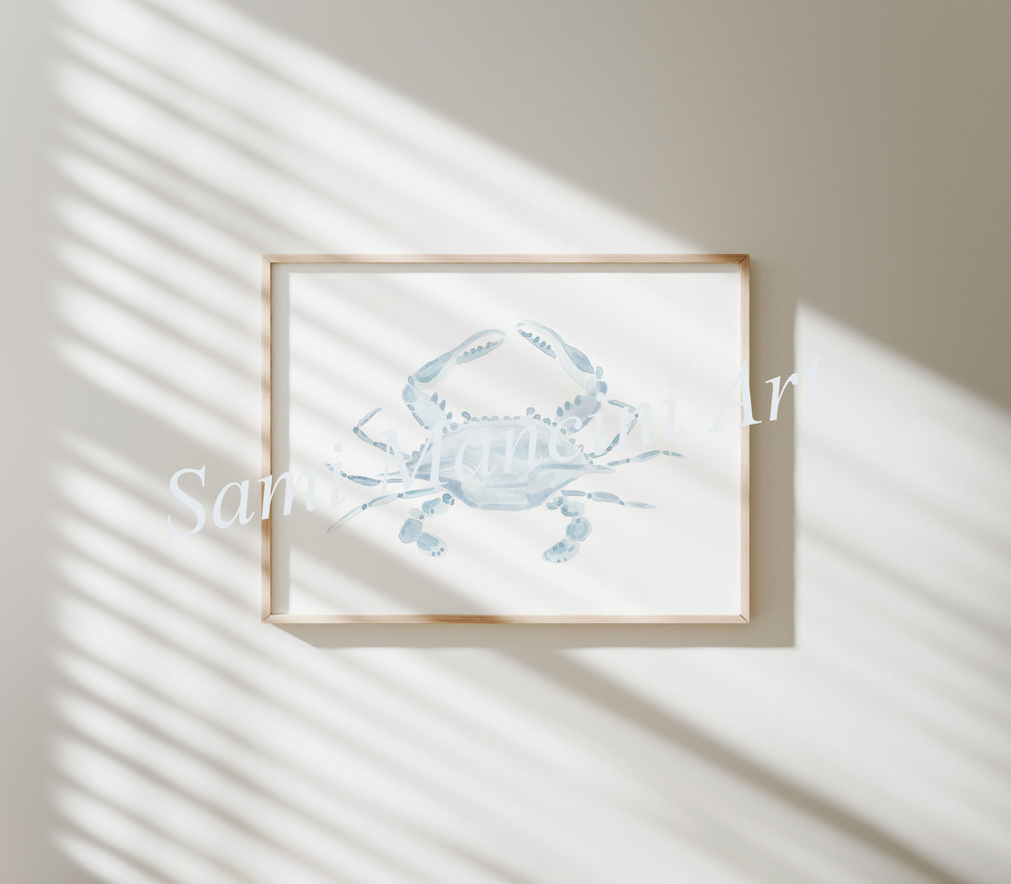 Watercolor Blue Crab Print