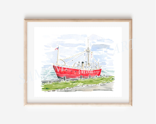 Lewes Lightship Overfalls Print