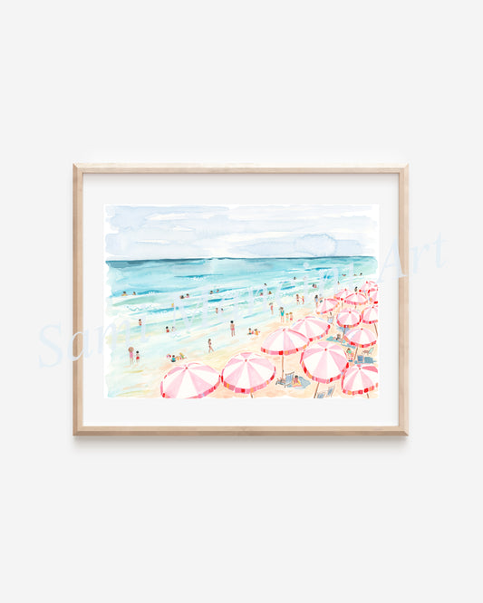 Pink Beach Art Print