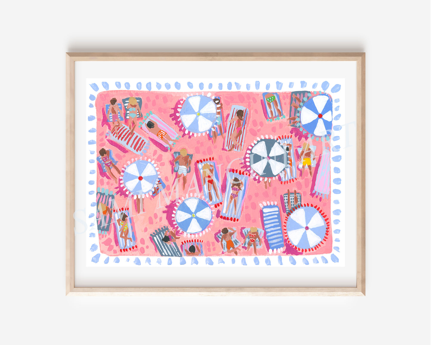 Pink Haze Beach Day Print