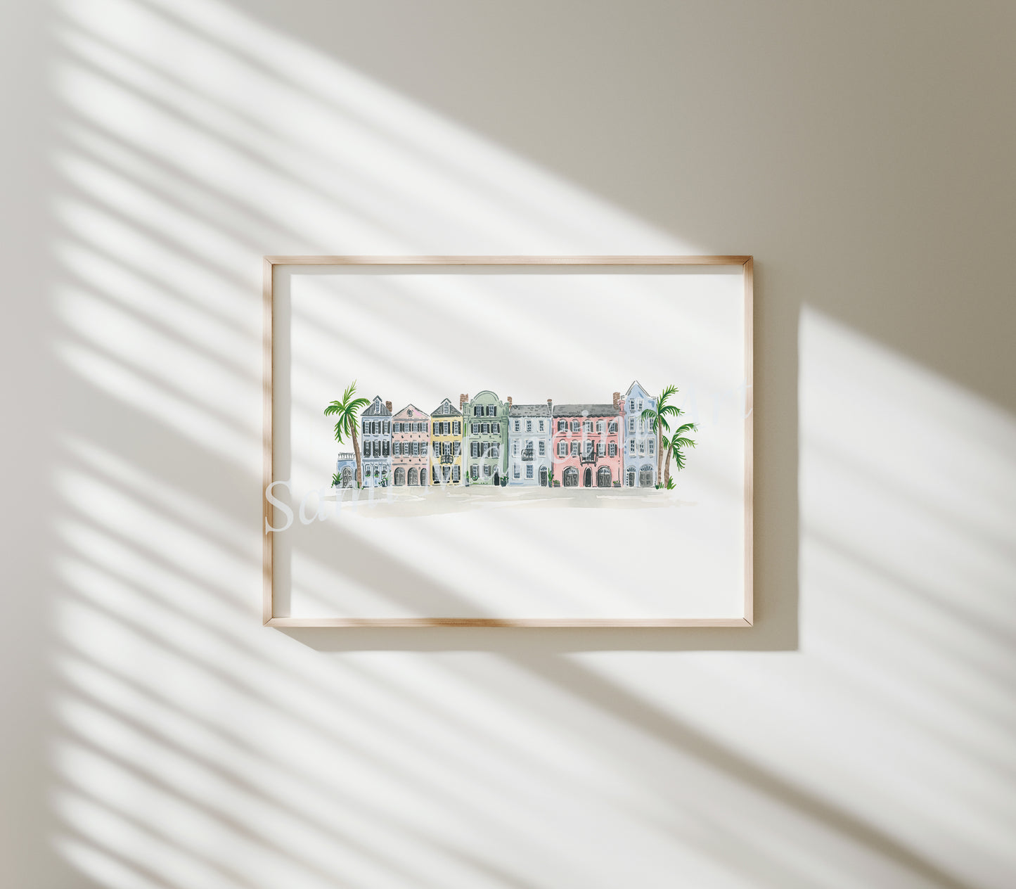 Rainbow Row Charleston Print