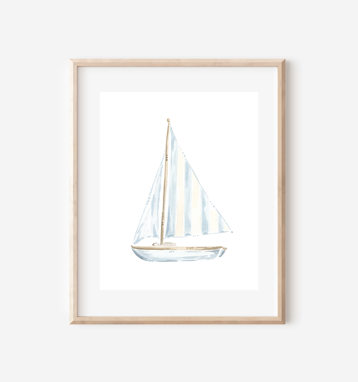 Striped Sailboat Print